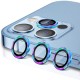 3D Camera Protective Glass For Iphone 14 13 12 Pro Max Plus Metal Frame Anti-Scratch Rear Lens Cover With Locator