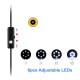 Endoscope Camera Mini Adjustable Soft Hard Wire Waterproof IP67 6 LEDS 7mm Automotive Endoscope Camera For Android USB Phone PC (Not Support ISO/Apple Phone)