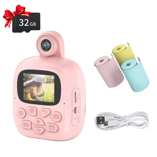 Kids Instant Camera For 3-12 Years Old Kids Toddlers Childrens Boys Girls Christmas Birthday Gifts 2.0 Inch Screen 12MP / 1080P HD Video Camera Baby Instant Print Digital Camera