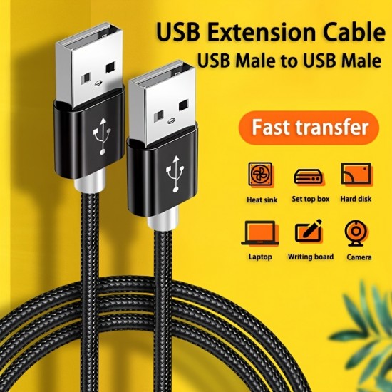 1PC USB To USB Extension Cable Type A Male To Male USB Extender For Radiator Hard Disk Webcom Camera USB Cable Extens