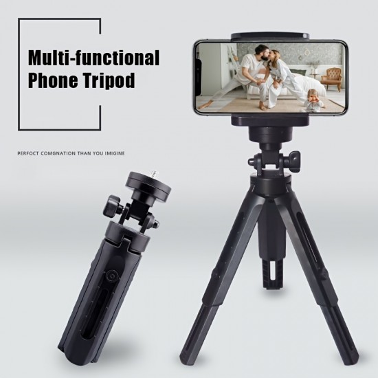 1pc Flexible Phone Tripod Stand, Small Mini Tripod, Rubberized Countertop IPhone Stand For Photo/Video Recording Compatible With All Phones/Cameras/GoPro