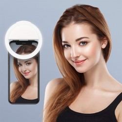 LED Smart Phone Camera Photo Beauty Light,Ring Light Clipped On The Phone,Three Files Lighting Adjustment.