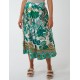 Tropical Print Wide Leg Trouser