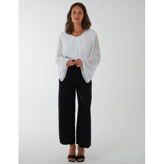 Satin Wide Leg Trouser