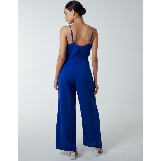 Button Front Strappy Jumpsuit