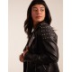 PU Leather Studded Biker Jacket