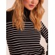 Thin Stripe Roll Neck Jumper