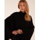 Tassel High Neck Poncho