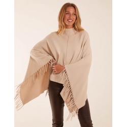 Tassel High Neck Poncho