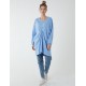 Twist Front Cotton Tunic With Side Pocket