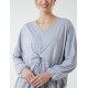 Twist Front Cotton Tunic With Side Pocket