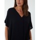 V Neck Long Tunic With Side Pockets