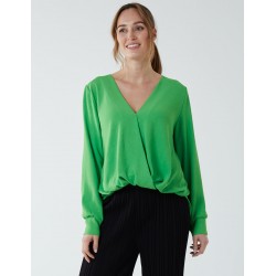 Crossover Woven Plain Blouse