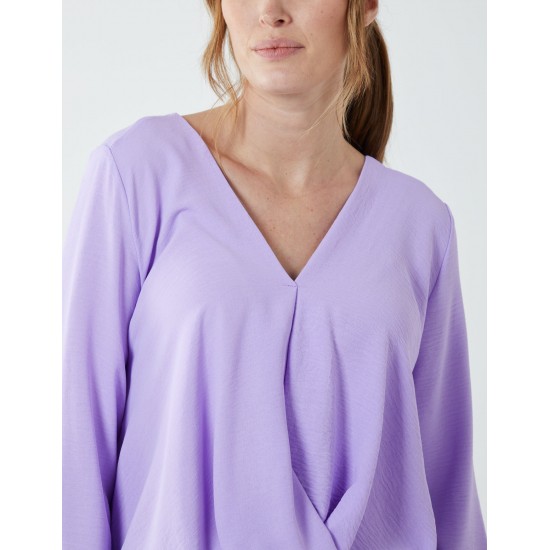 Crossover Woven Plain Blouse