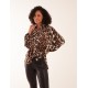 Animal Hi Low Hem Blouse