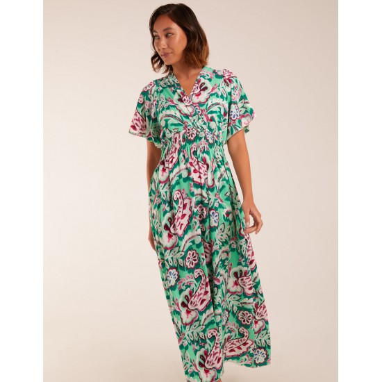 Oversized Paisley A Line Maxi Dress