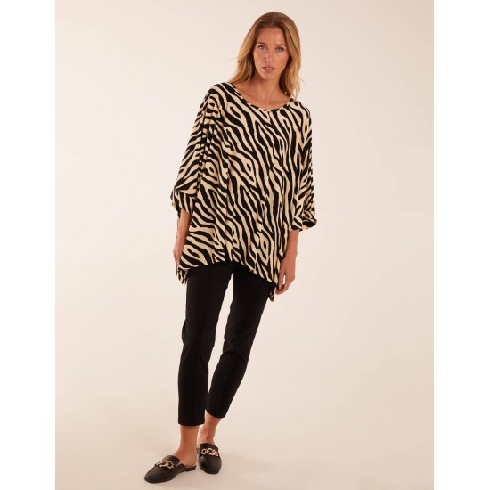 Zebra Print Oversize Top