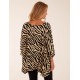 Zebra Print Oversize Top