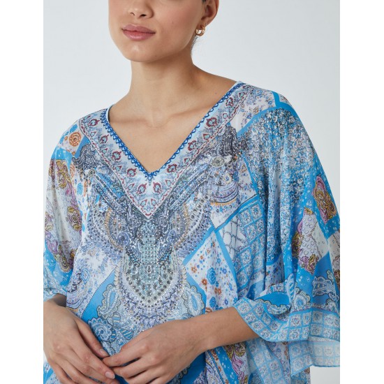 Patchwork Detail Kaftan Top