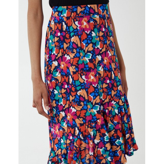 Asymmetric Hem Midi skirt