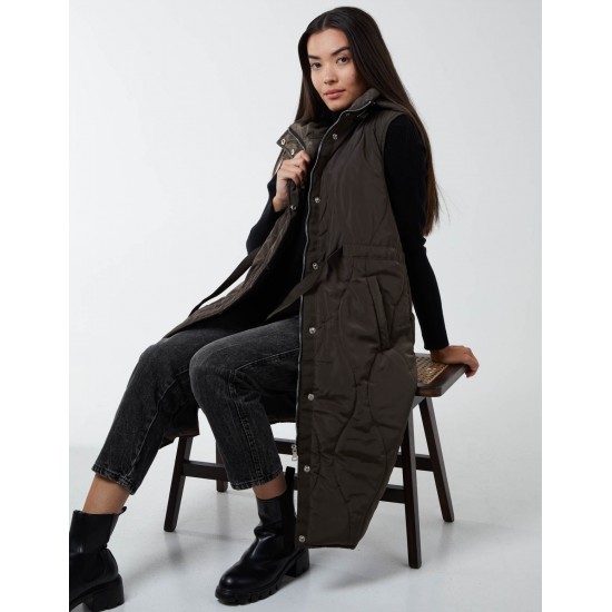 Quilted Belted Gilet