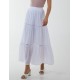 Ladder Trim Midi Skirt