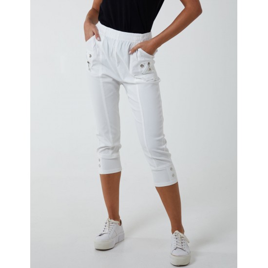 Zip Detail Crop Trouser