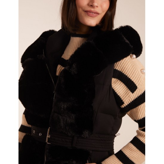 Faux Fur Detail Gilet