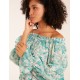 Butterfly Floral Print Gypsy Chiffon Blouse