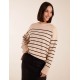 Thin Stripe Crew Neck Chunky Jumper